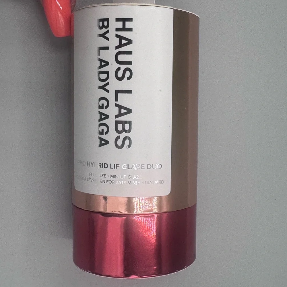 Haus Labs Lip Glaze Duo Honey Shimmer Full Size + Mini Set Rare